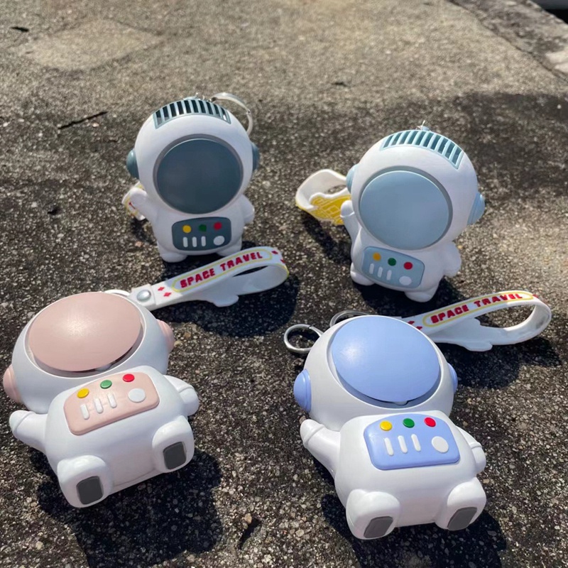 Quạt usb mini Cầm Tay Hình Phi Hành Gia Hoạt Hình Có Dây Đeo Tiện Dụng
