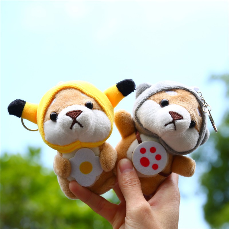 Móc khóa gấu bông chú chó Shiba cực đáng yêu