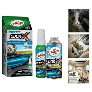 Bộ sản phẩm Turtle Wax diệt khuẩn và xịt khử mùi bên trong xe ôtô - Turtle Wax ODOR-X chamsocxe