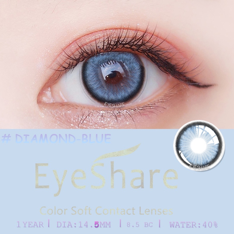 EYESHARE [Mã COSDAY573 -10% đơn 150K] [Hàng mới về] Cặp kính áp tròng mềm mại dòng kim cương 14.5mm