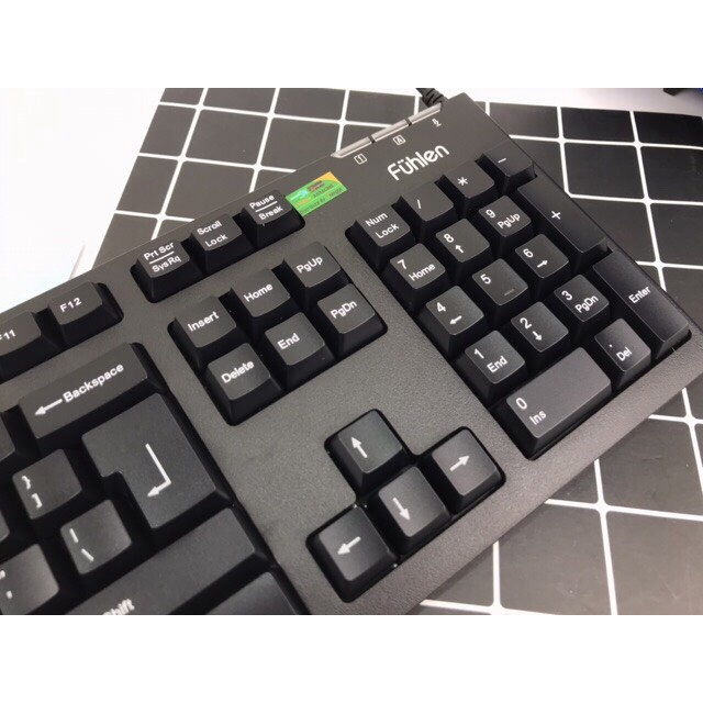 Bàn Phím Có Dây Chơi Game, Văn Phòng Fuhlen L411 USB Black - Hoàng Long Computer