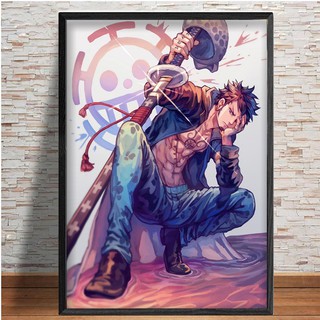 Tranh Canvas Anime Trafargal Law Trong One Piece Dùng Để Trang Trí Căn Phòng