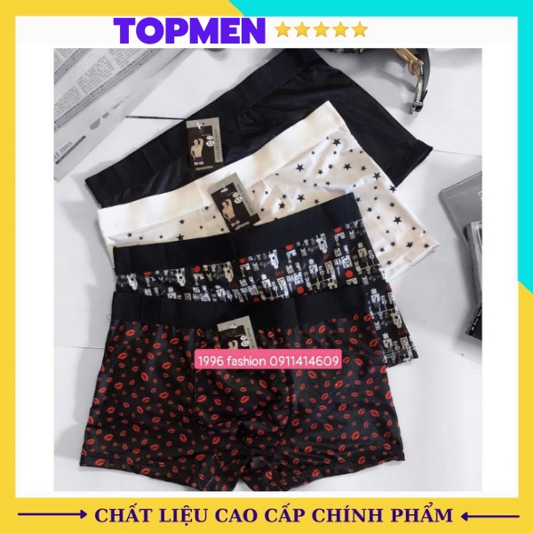 Quần sịp đùi nam hoạ tiết cao cấp, quần sịp nam đẹp chất thun lạnh mềm mịn co dãn 4 chiều - TOPMEN
