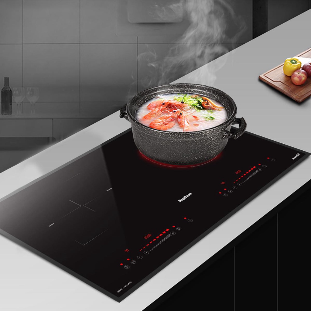 Bếp đôi điện từ hồng ngoại Nagakawa NAG1252M bảo hành tại nhà trên toàn quốc Tặng hút mùi kính cong với khách mua combo