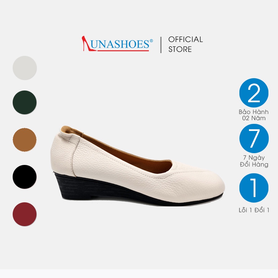 Giày đế xuồng nữ 3p LUNASHOES 24803 búp bê mũi vuông đế tpr chống trơn bảo hành 2 năm siêu bền