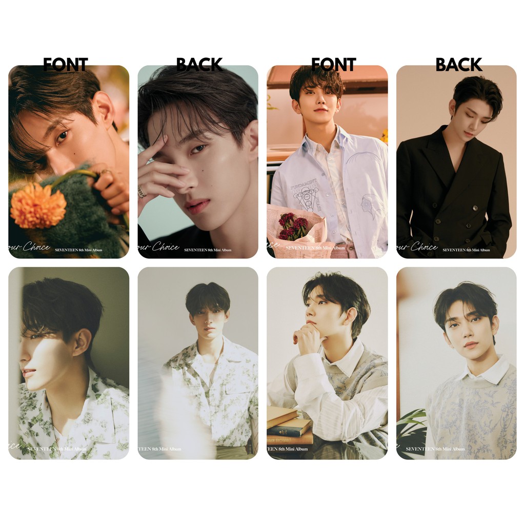 Set thẻ card nhựa SEVENTEEN - Your Choice in 2 mặt bo góc