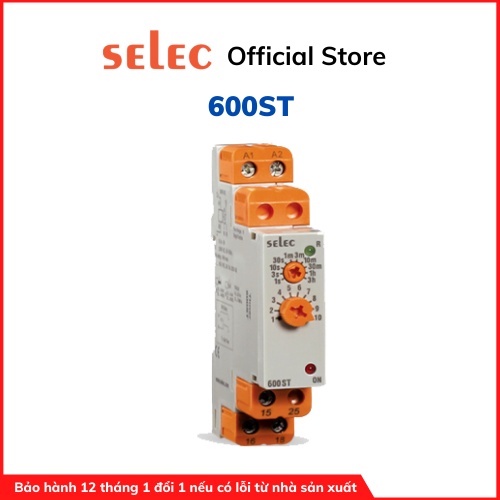 Bộ định thời gian trễ On Delay 600ST | Selec