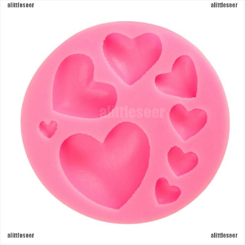 Khuôn Silicone Làm Bánh Tạo Hình Trái Tim 3D Độc Đáo Tiện Dụng