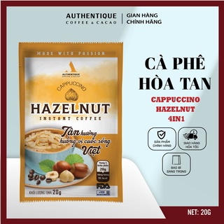 Cà phê hòa tan vị hazelnut 20g - cappuccino hazelnut authentique coffee - ảnh sản phẩm 3