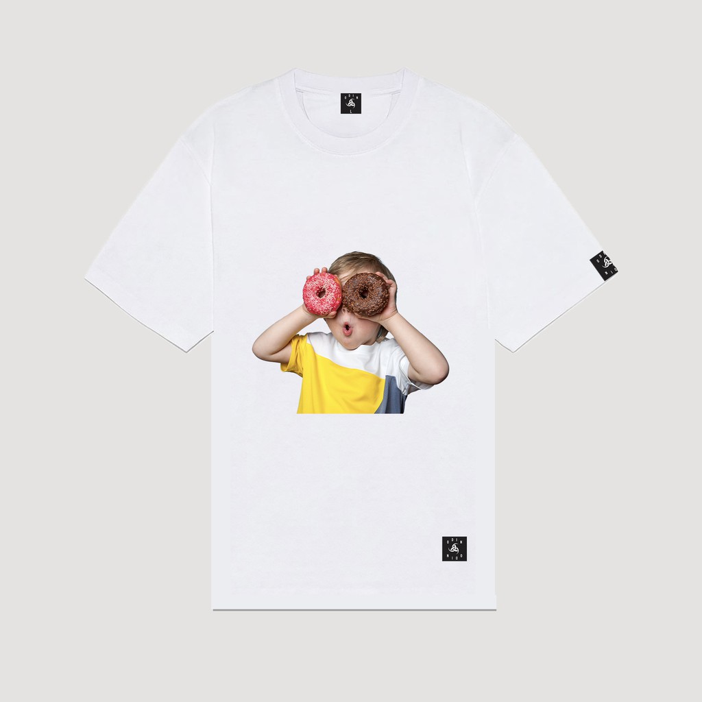 Áo thun tay lỡ Baby Donut, áo phông oversize ngắn tay không cổ unisex Odin Clothing | BigBuy360 - bigbuy360.vn