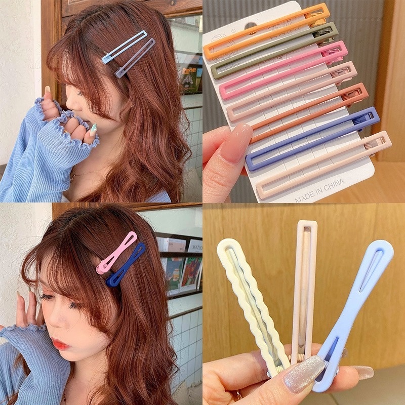Bộ kẹp tóc màu đơn giản phong cách hàn quốc cho nữ -a77