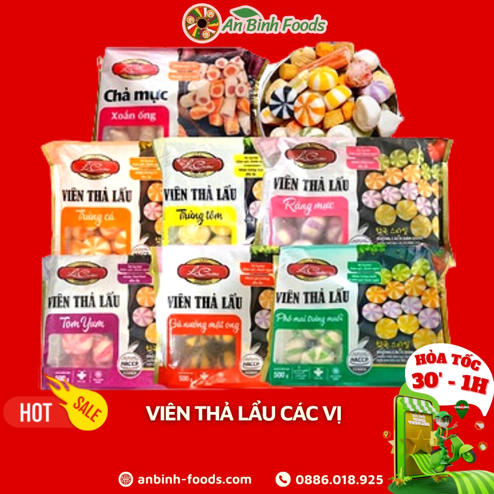 Viên thả lẩu trứng cá (Nhím Việt Vàng Lacusina) 500g