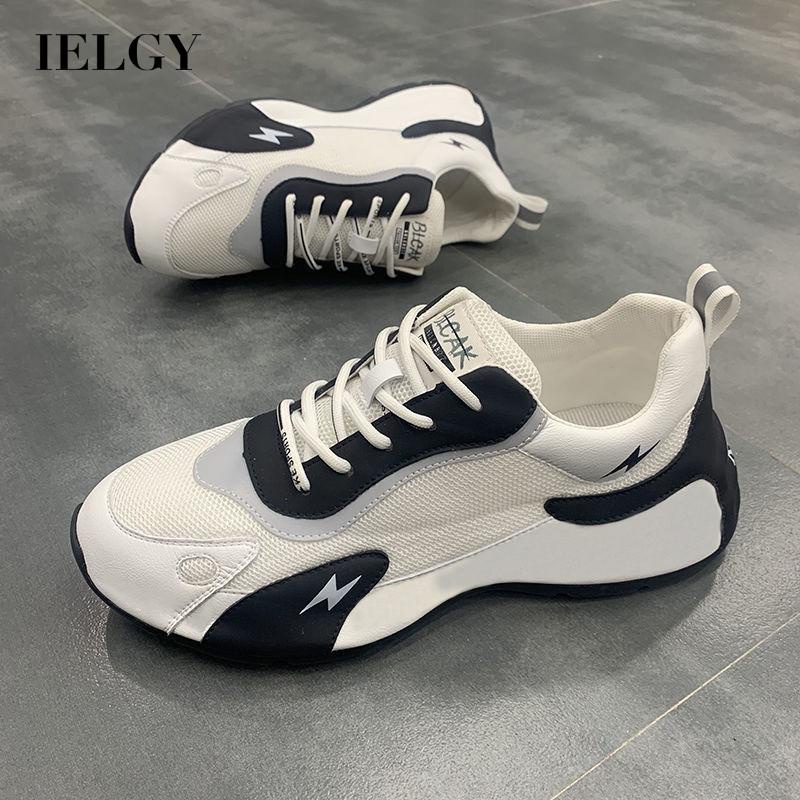 Giày sneaker IELGY tăng chiều cao phối lưới thoáng khí phong cách Hàn Quốc cho nam