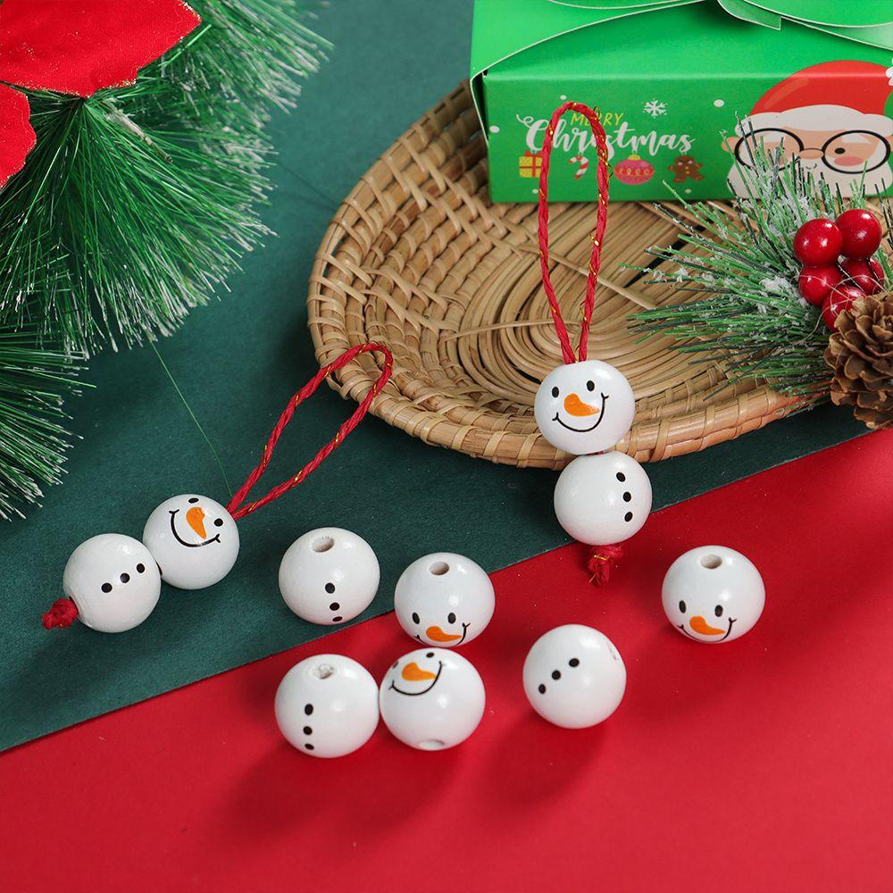 Bộ 10 Hạt Gỗ Tròn Trang Trí Giáng Sinh