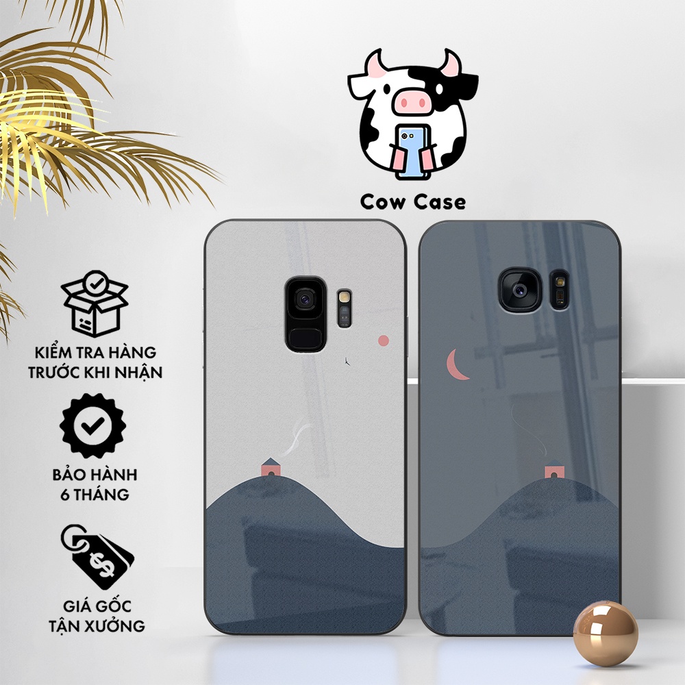 Ốp Kính Samsung S7/S7 Edge - S8/S8 Plus - S9/S9 Plus | Vỏ Lưng Điện Thoại SS Galaxy Đơn Giản Basic Đẹp Mã BA53/55