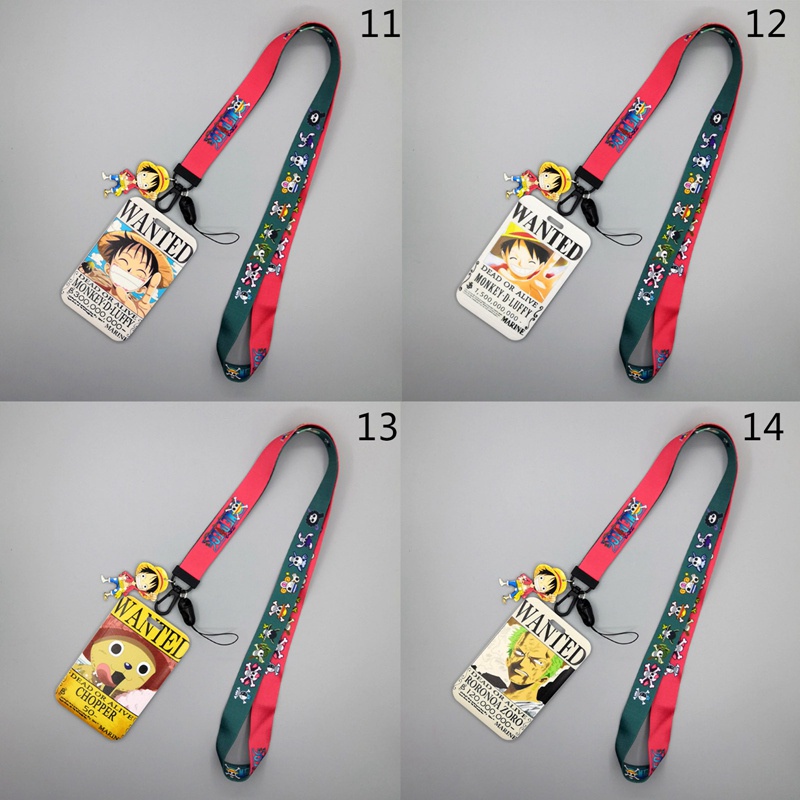 Bao đựng thẻ có dây đeo cổ in hình Anime One Piece