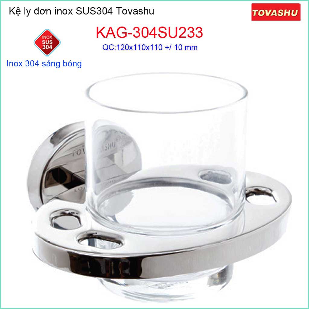 Kệ Ly Tovashu KAG-304SU233, kệ đựng ly đánh răng Inox SUS304 Nhật cao cấp