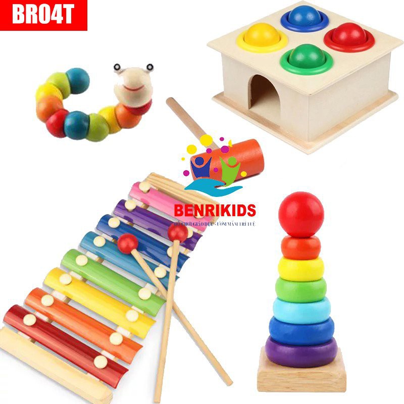 Bộ 4 Món Đồ Chơi Giáo Dục Benrikids BR04T Cho Bé Phát Triển Tư Duy
