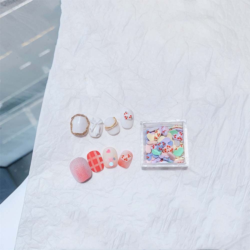 Phụ Kiện Trang Trí Móng Tay 3D Hình Trái Tim / Quả Anh Đào / Trái Tim Xinh Xắn