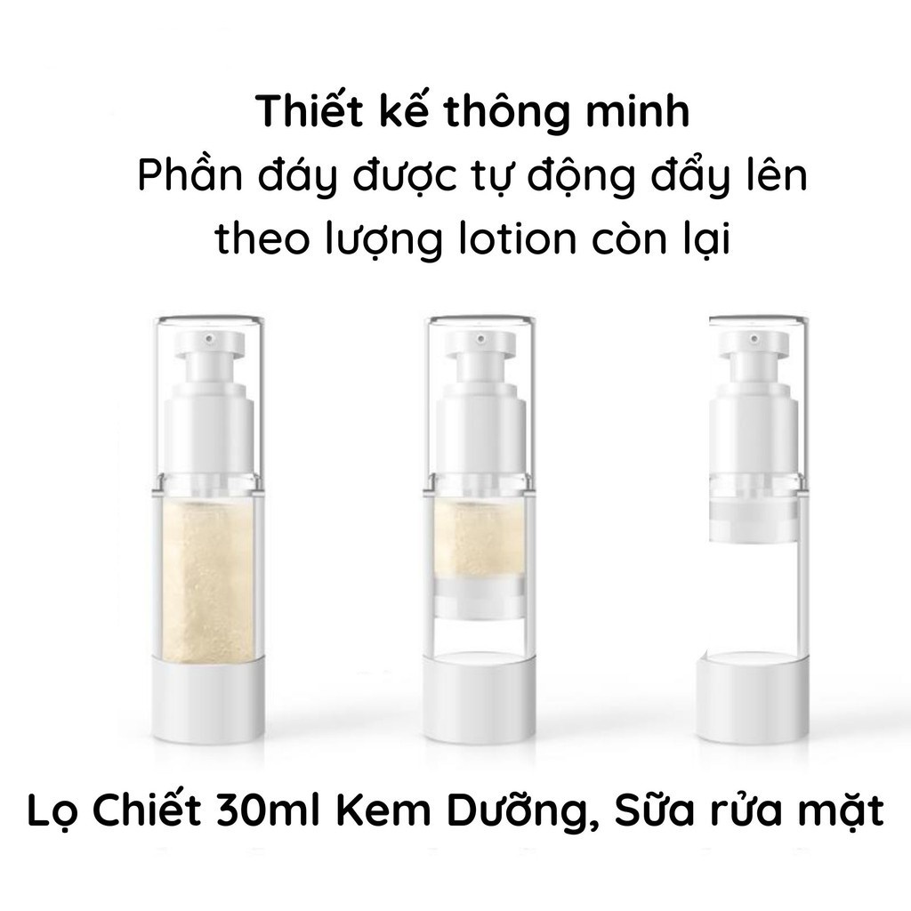 Lọ chiết mỹ phẩm/ dầu gội/ sữa rửa mặt hút chân không - Chai chiết dung dịch thông minh  Clovershop68