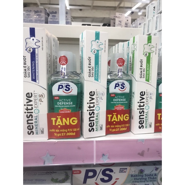 Tro gia Kem đánh răng sensitive expert P/S giảm ê buốt tức thì tặng kèm quà theo phân loại