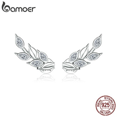 Bamoer Bông Tai bạc 925 Đính Đá Thời Trang Cho Nữ bse415
