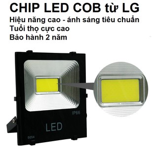 Đèn pha LED chip COB 300W - ánh sáng trắng (siêu sáng chống nước tốt - điện 220V sẽ sáng hơn đèn NLMT rất nhiều)