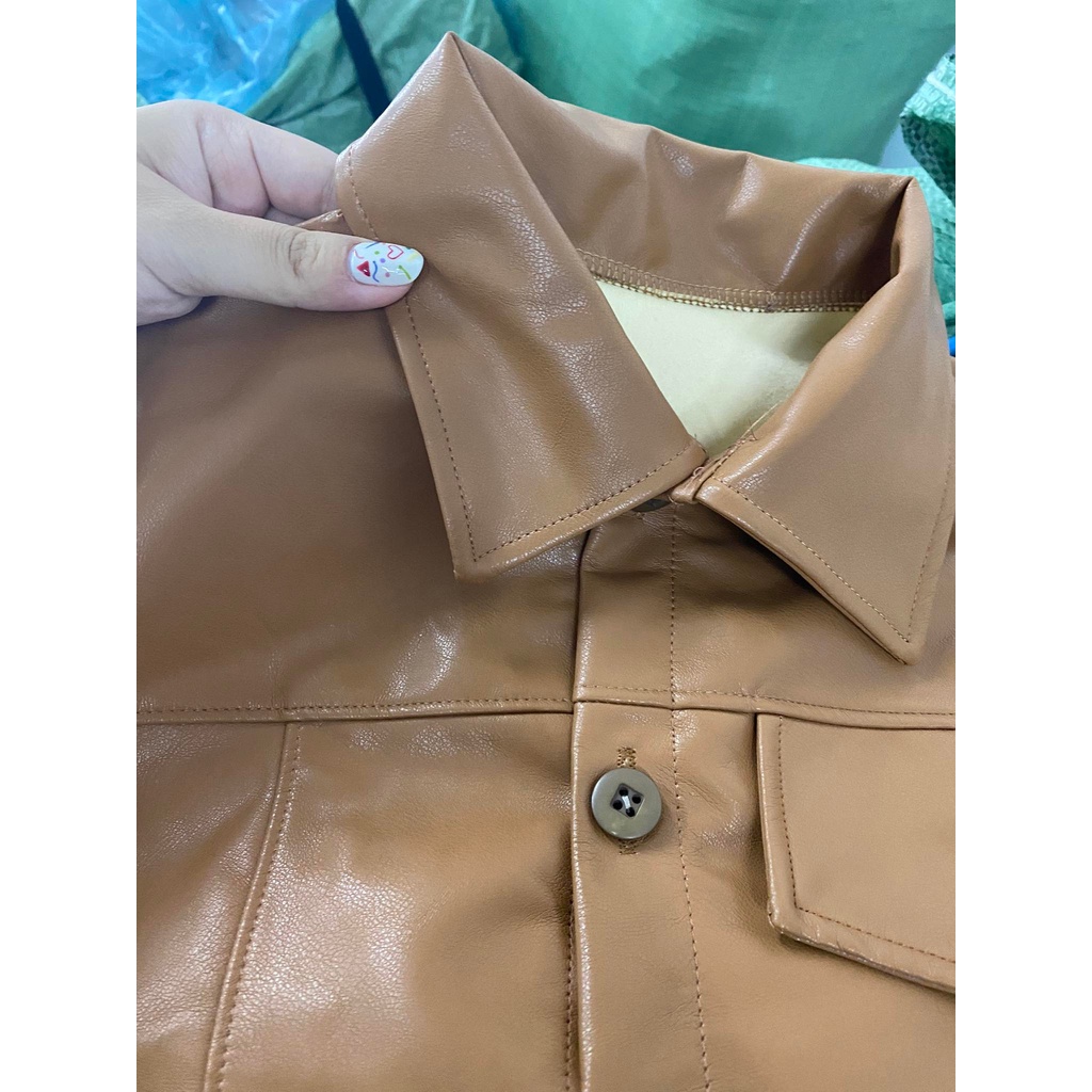 Áo khoác da nữ | 2 màu cơ bản đen - nâu vintage ( kèm vid/ảnh thật ) | BigBuy360 - bigbuy360.vn