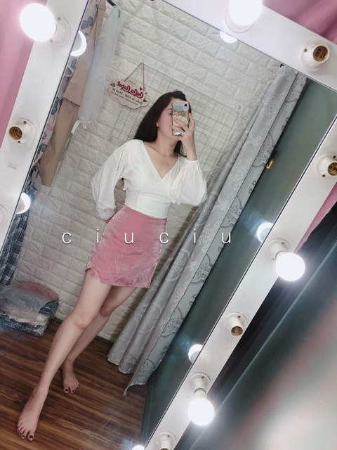🥰🥰 Áo Croptop Trắng Cột Nơ Lưng Tay Bồng♥️ | BigBuy360 - bigbuy360.vn