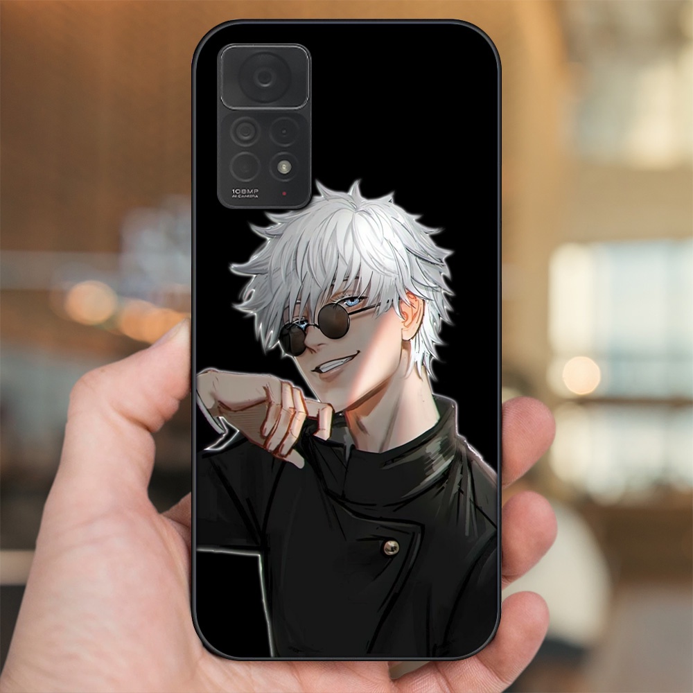 Ốp lưng Xiaomi Redmi Note 11 Pro 4G viền đen in hình Satoru Jujutsu Kaisen