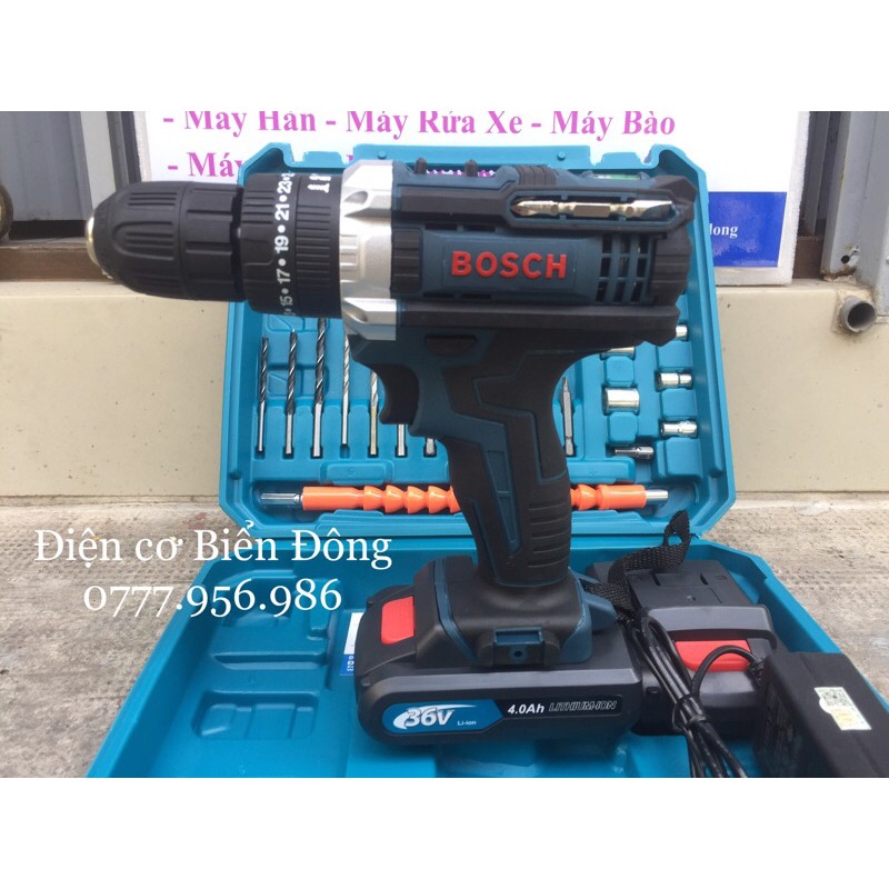 Máy khoan pin ♥️ FREESHIP ♥️ Tặng đầy đủ phụ kiện Máy khoan pin Bêtông cầm tay BOSCH 36V