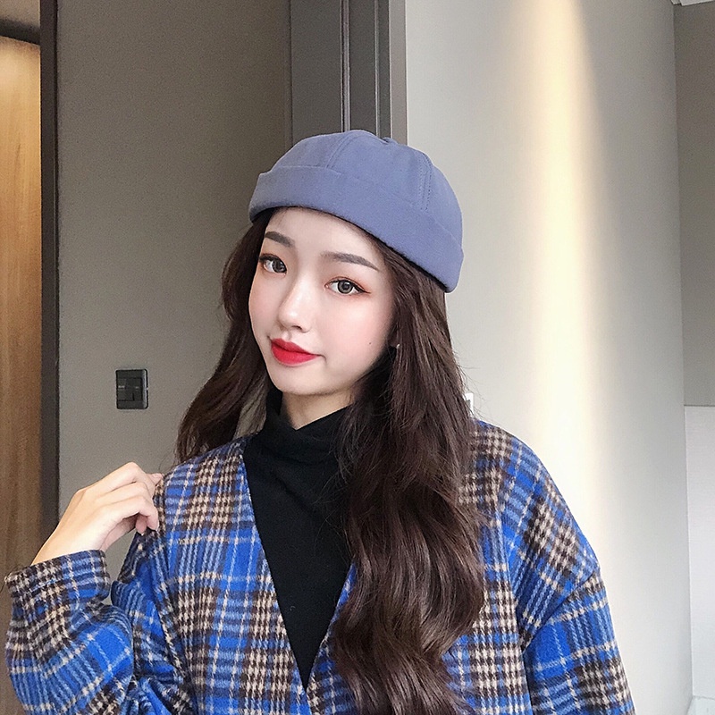 Mũ lưỡi trai in chữ phong cách retro Hàn Quốc cho nam nữ