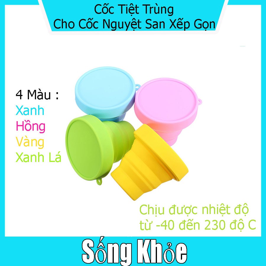 Cốc nguyệt san silicon Vivacup, ly xếp gọn cho cốc nguyệt san, nhỏ gọn xinh xắn bỏ túi