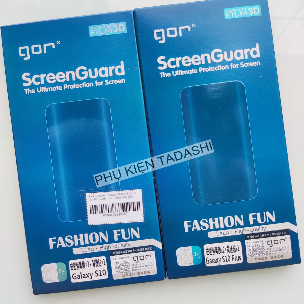 Bộ 4 Miếng Dán Dẻo Gor Samsung S10/ S10 Plus Dán Full Màn 3D, Trong suốt - Chính Hãng Gor