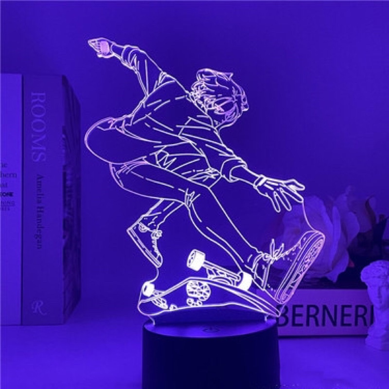 Đèn Led Để Bàn 16 màu 3D Hình Anime Kyan Reki Langa Hasegawa Miya Sk8 Mới Trang Trí Nhà Cửa Phòng Ngủ