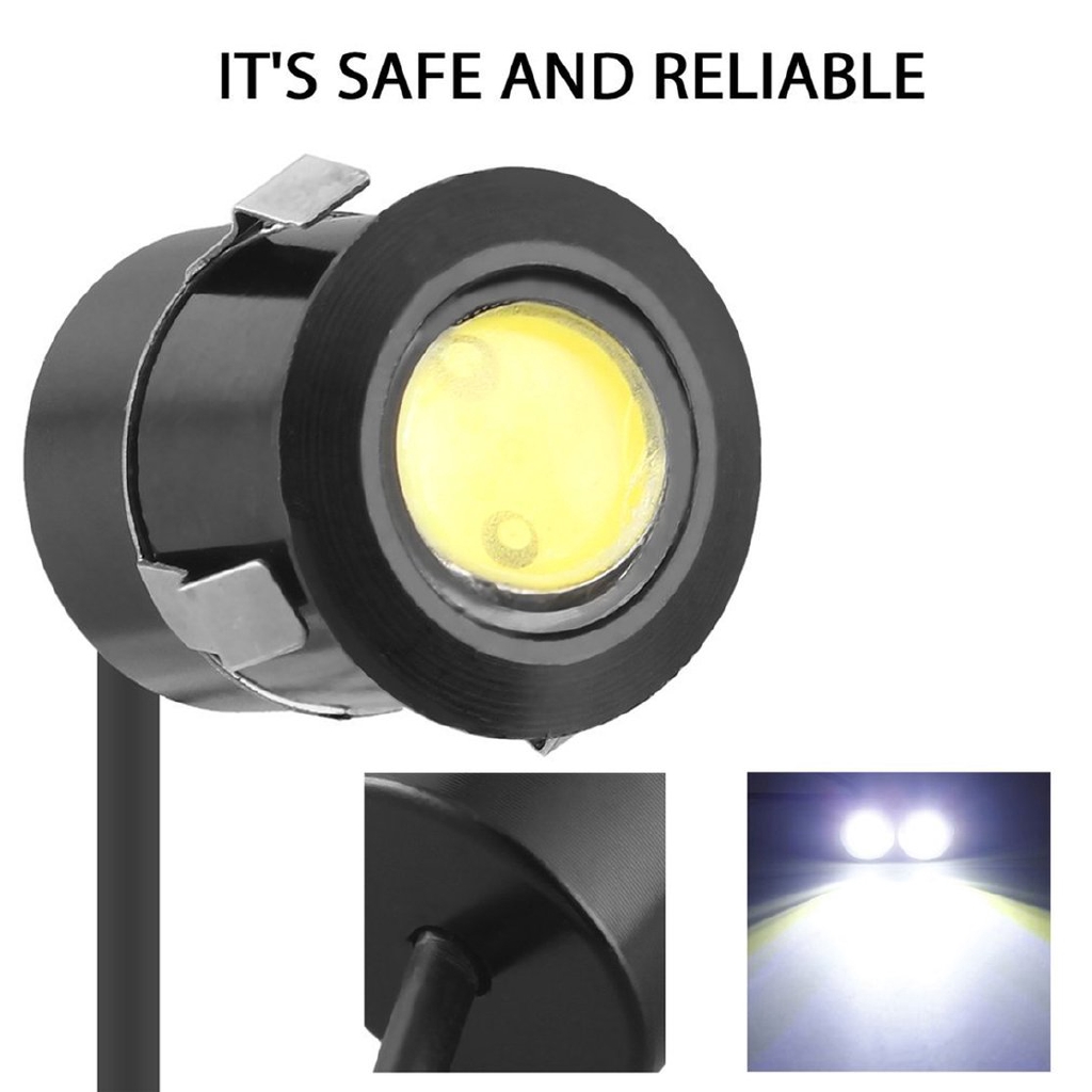 Đèn❤9W White Radar Eagle Eye Lights 12V Daytime Running Light Reverse Fog Lamps