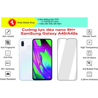 Kính cường lực dẻo phủ nano 9H+ Samsung A40/A40s