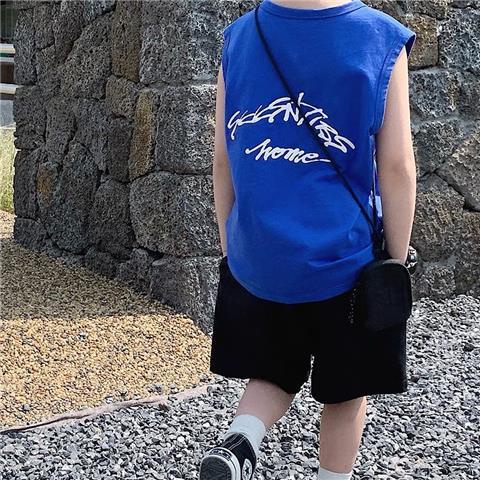 Áo Thun Cotton Sát Nách In Chữ Thời Trang Mùa Hè Dành Cho Bé Trai Và Bé Gái