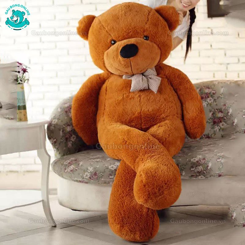 Gấu Bông Teddy Nâu Nhập Siêu To Khổng Lồ Cao Cấp Gấu Bông Online