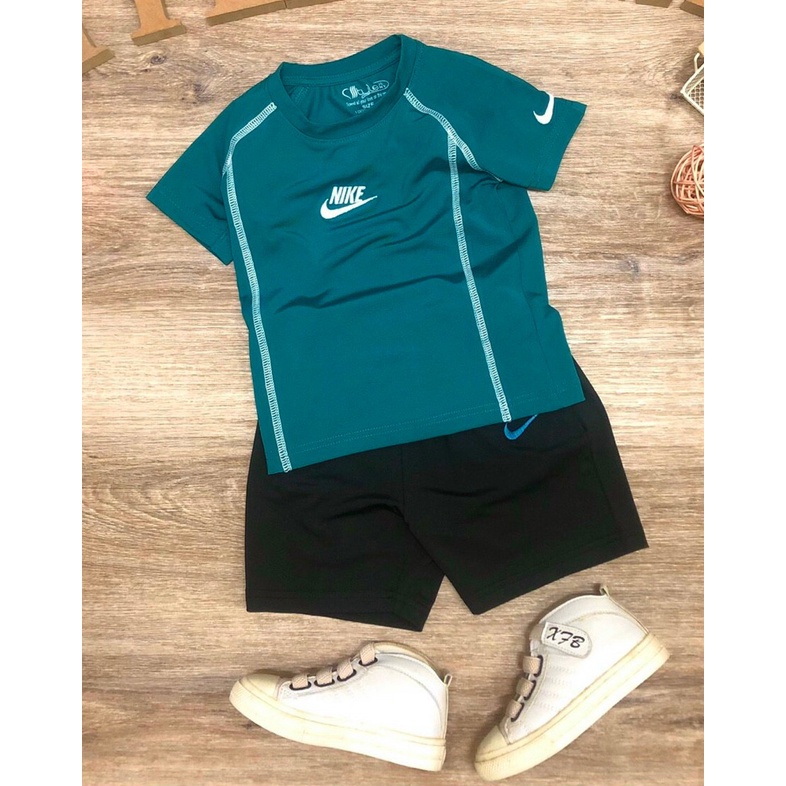 Bộ thun thể thao mát mẻ thêu chữ siêu đẹp cho bé trai lớn