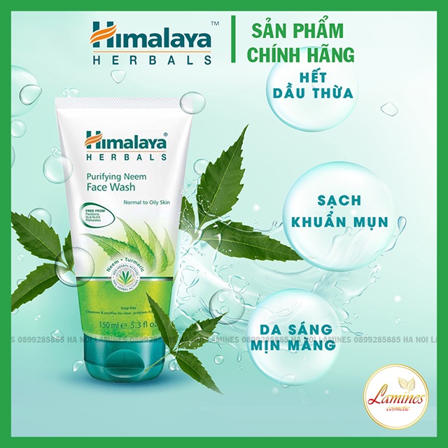 Sữa Rửa Mặt Gel Himalaya Neem Giảm Mụn Mờ Thâm Và Sạch Dầu Thừa | Himalaya Purifying Neem Face Wash 150ml