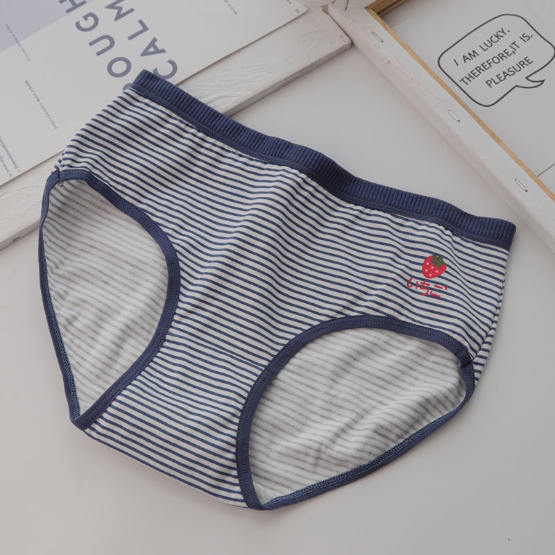 Jiashucheng Quần Lót Cotton Lưng Thấp Phối Ren Phong Cách Nhật Hàn Cho Nữ Sinh