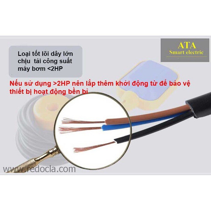 Công tắc Phao Điện bơm nước tự động, dùng bơm đầy hoặc bơm cạn