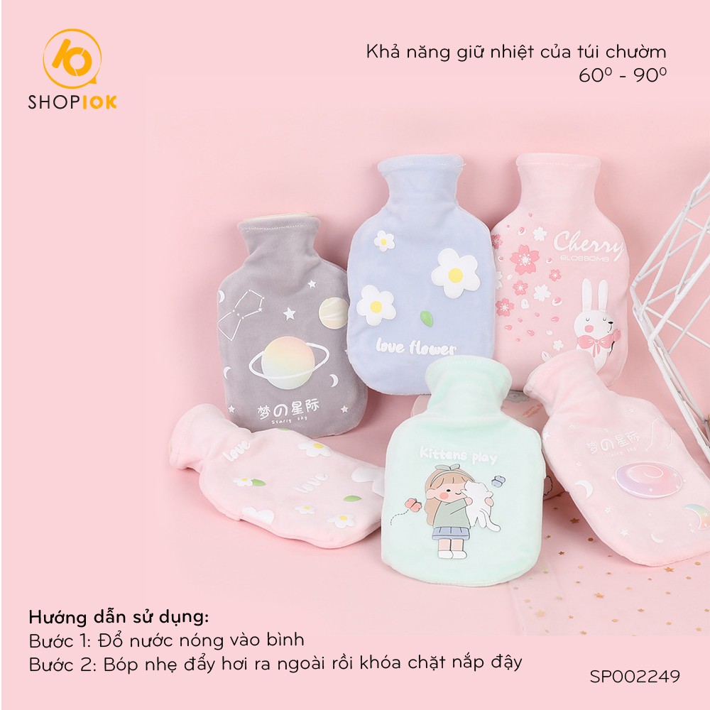 Túi chườm nóng lạnh giảm đau bụng kinh, túi chườm giữ ấm, hạ sốt 350ml SHOP10K - SP002249