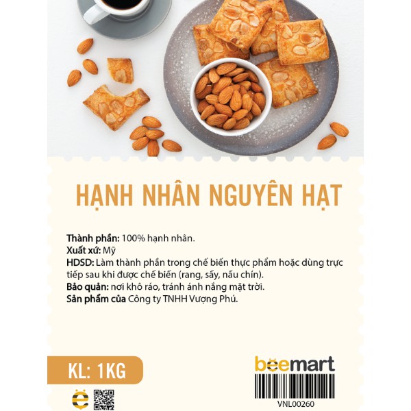 Hạnh nhân nguyên hạt 1kg