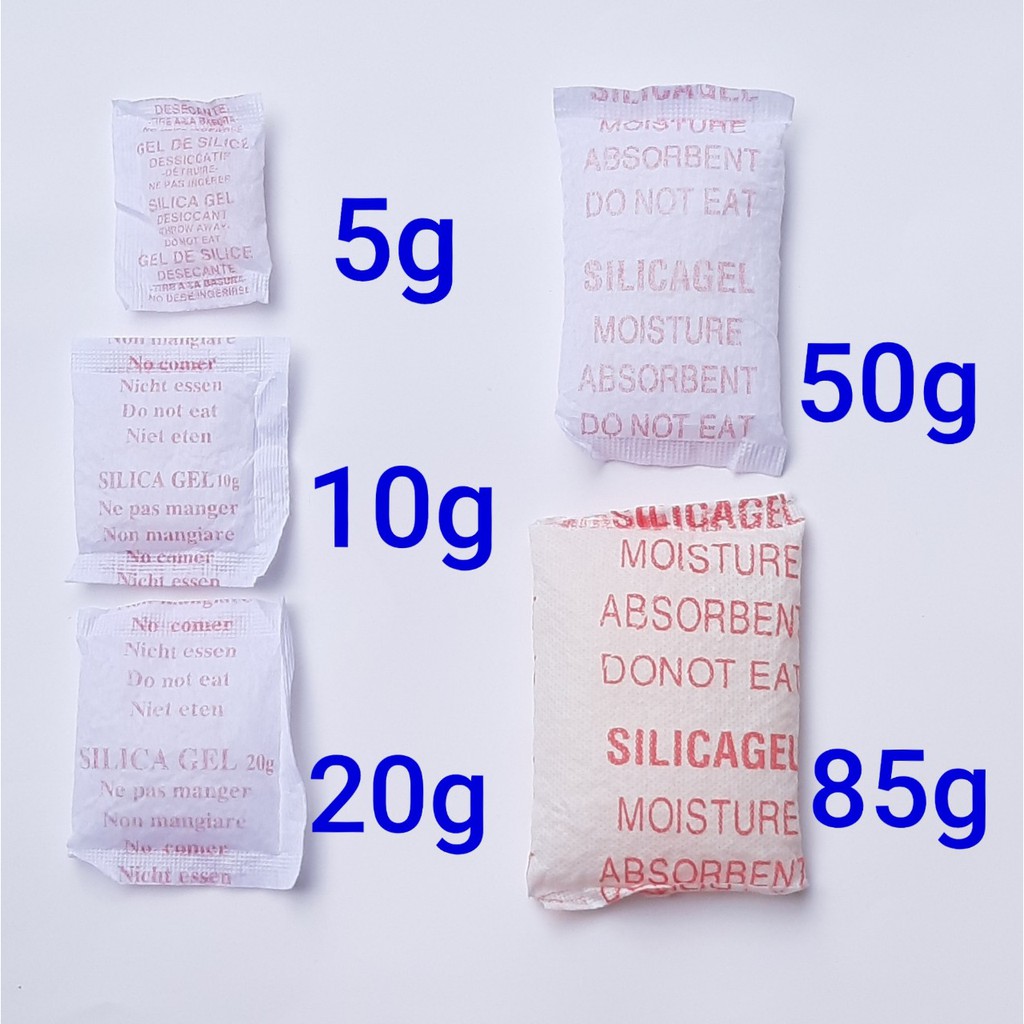 [túi 100g] Gói hút ẩm (5g,10g,20g,50g,100g/gói nhỏ) silica gel desiccant đa chức năng hạt chống ẩm mốc khử mùi