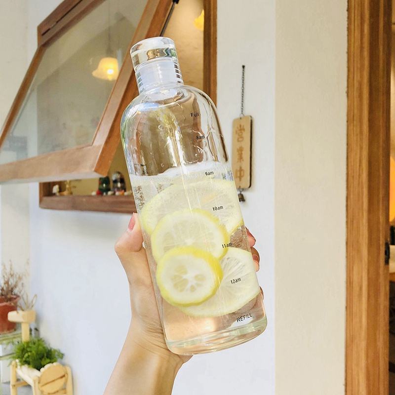 Bình nước có vạch đo lường 500ml đa năng tiện dụng cho học sinh