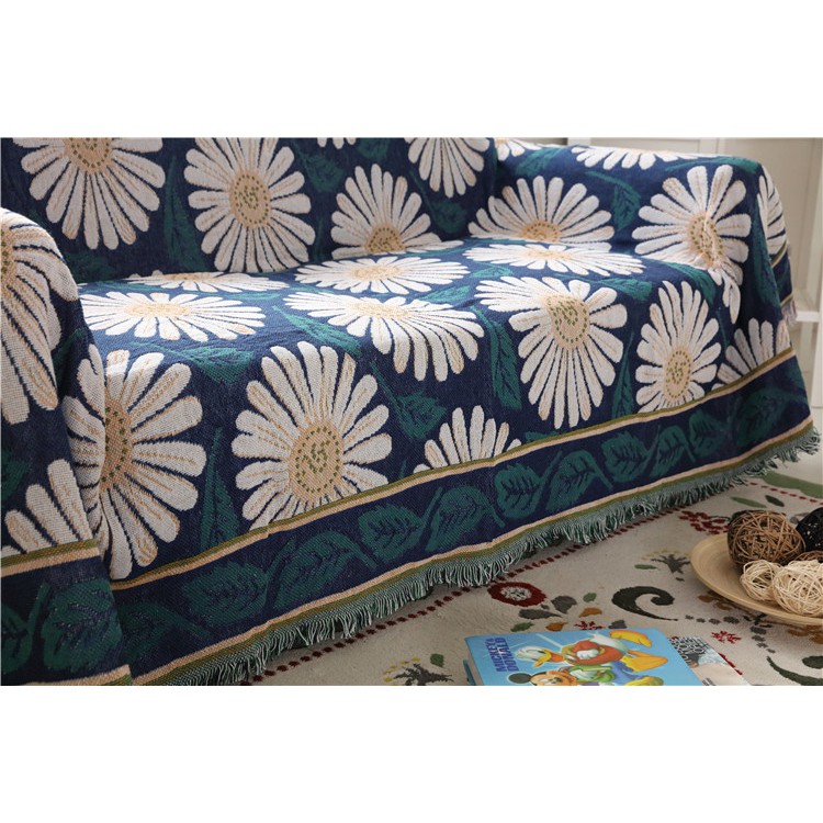 Thảm Vintage Nhập Khẩu Hoạ Tiết Cúc Họa Mi, Thảm Trải Sofa, Thảm Trải Sàn, Thảm Treo Tường