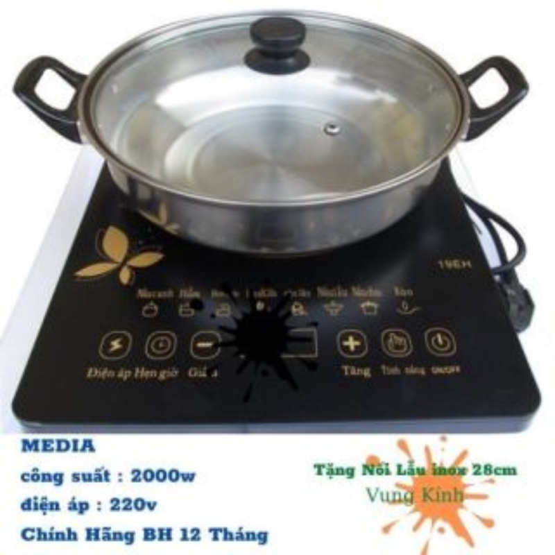 Bếp từ dùng để đun nấu tặng kèm nồi chất lượng tốt bền đẹp bảo hành 5 năm