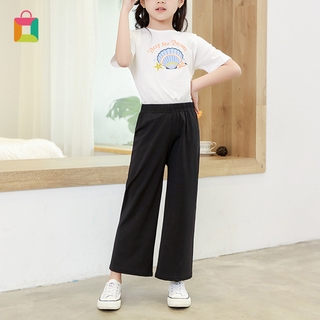 quần ống rộng Màu Trơn Phong Cách Năng Động Cho Nữ